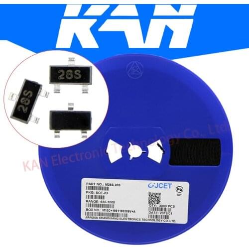 Free shipping 3000PCS MMBT28S SOT-23 M28S SMD NPN Signal transistor triode (Marking 28S)