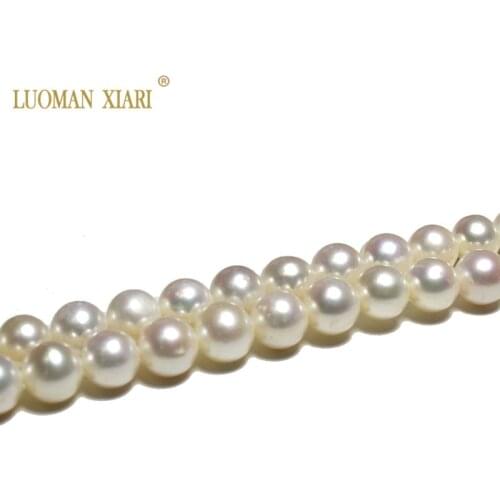 Fine Top AAAA 100% Natural Freshwater Pearl Round Brilliant shape Pearl Beads For Jewelry Making DIY Bracelet Necklace 8-9mm