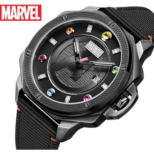Disney Marvel quartz watch new style belt leisure wristwatch trend individual iron man waterproof male wristwatch 5Bar Buckle