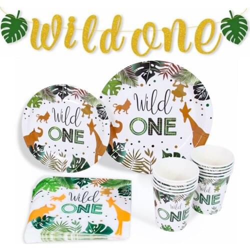 1st Safari Jungle Birthday Party Decor Wild One Birthday Party Decor Kids Favor Forest Animal Birthday Party Supplies Babyshower