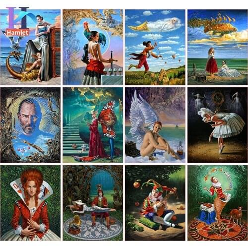 DIY Painting By Numbers Kits For Kids Adults Modern Surrealism Abstract Oil Painting Kits For Home Living Decor Unique Gift