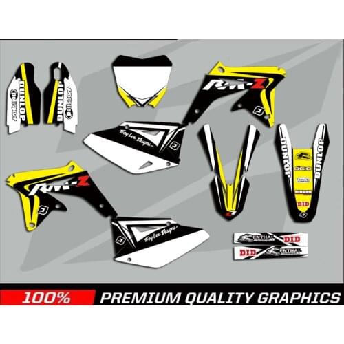 FOR Suzuki RMZ450 RMZ 450 2008 2009 2010 2011 2012-2015 2016 2017 Free Customized Motorcycle GRAPHICS BACKGROUND DECALS STICKERS