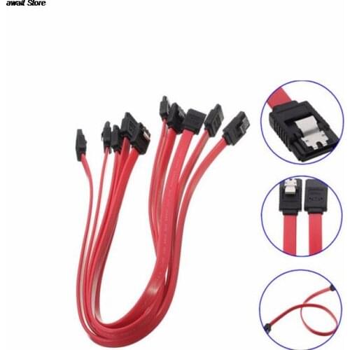 39cm Serial ATA SATA 3 RAID Data HDD Hard Drive Disk Signal Cables Yellow Red Straight High Speed SATA Data Cable