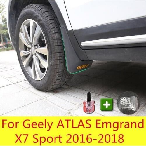 Fender Original car Hole position Soft glue Mudguard protection car Accessories For Geely ATLAS Emgrand X7 Sport 2016-2018