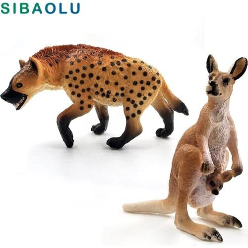 Simulation Cute Female Kangaroo Wild Dog Animal model figurine home decor miniature fairy garden decoration accessories statue