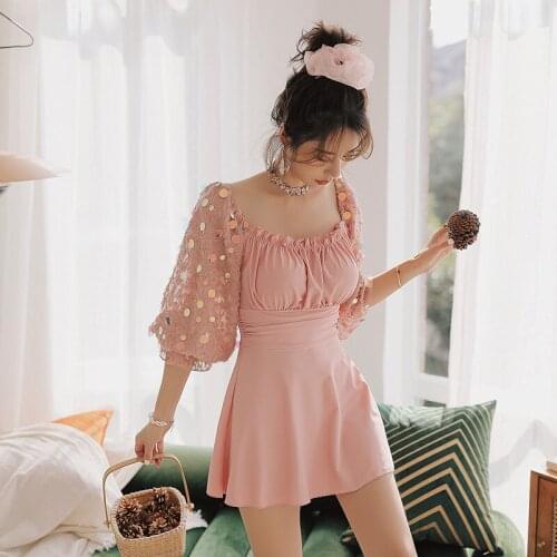 Monokini Swimsuit One Piece Womens Rash Guard Women Swimsuits Swim Rashguard Female 2022 New Skirt Large Print Polyester