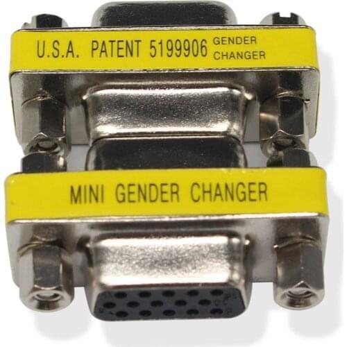 New Arrival Mini Gender Changer VGA Adapter Female to VGA Female For PC TV Notebook Monitor STB Projector DVD