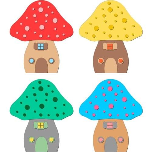 New mushroom Wooden Die Scrapbooking C2754 Cutting Dies Multiple Sizes Compatible with most die cutting machines