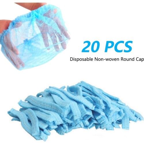 20pcs Disposable Microblading Non Woven Fabric Permanent Makeup Hair Net Caps Sterile Hat For Eyebrow Tattooing Catering Hat