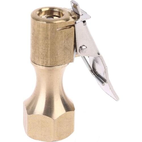 Air Chuck 1/4 inch Heavy Duty Open Flow Straight Lock On Tire Chuck with Clip for Inflator Gauge Compressor Accessories J60F