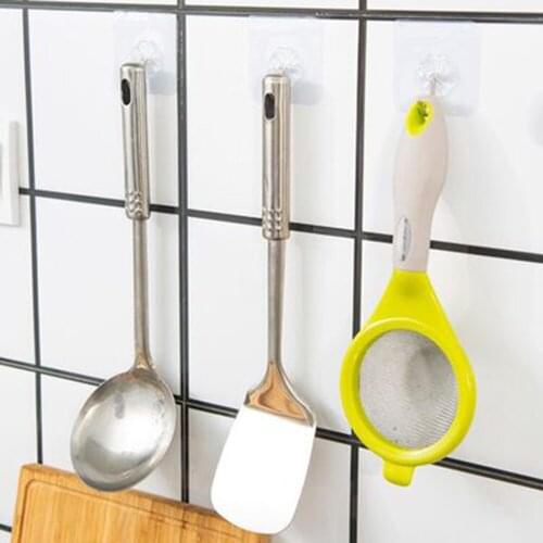 1pcs Transparent Strong Self Adhesive Door Wall Hangers Hooks Suction Heavy Load Rack Cup Sucker For Kitchen Bathroom Office