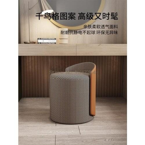 Light luxury dressing stool Nordic minimalist makeup chair bedroom simple small apartment home with backrest net red makeup stoo