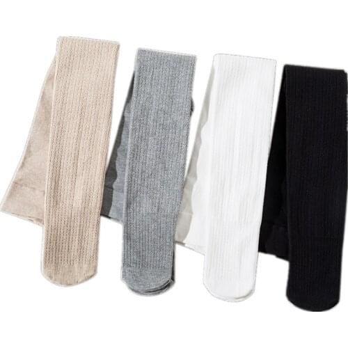 Spring Autumn Children Leggings Knitted Cotton Vertical hemp With Pants Socks Girl Dance Underwear Pants