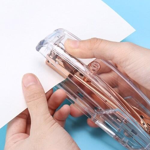 1set Metal Edition Manual Stapler Mini Stapler Stationery With 100pcs Staples For Office School Stationery Binding Supplies