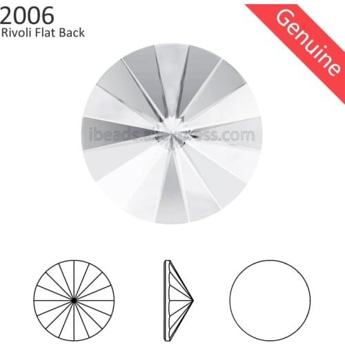 1 piece) 100% Original Crystals from Swarovski 2006 Rivoli Flat Back no hotfix rhinestone for women nail art clothing decorate