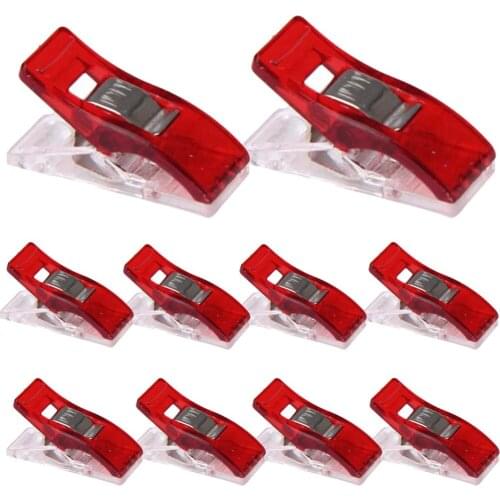 10 PCS Colorful Sewing Craft Quilt Binding Plastic Clips Clamps Pack DIY Crafts Tool Sewing Accessories Edge Clamp Clothes Clip