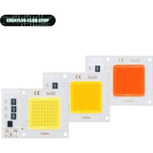 10pcs LED COB Chip Phyto Lamp Full Spectrum No Need Driver AC220V 10W 20W 30W 50W For Cold/ Warm White LED Spotlight Floodlight