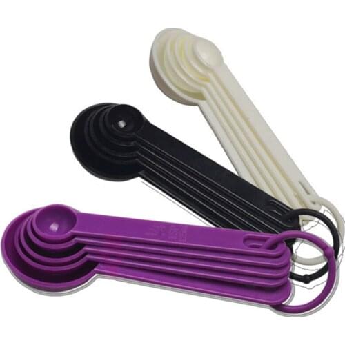 New 5Pcs/set Kitchen Measuring Spoon Coffee Teaspoon Sugar Scoop Baking Cooking Kitchen Measuring Cups With Scale Tools 3 Colors