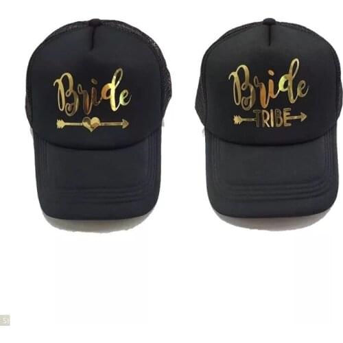 5pcs lot Bride Tribe Squad Snapback Trucker Cap bachelorette supplies Hen party hat Wedding proposal Bridal bridesmaid gift