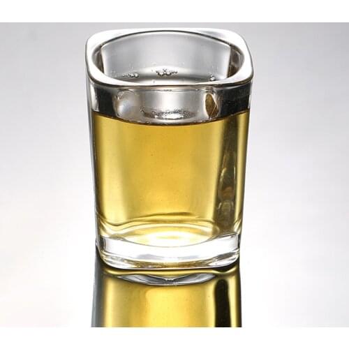 6PCS Mugs Crystal Cup Shot Toughened Glass Cup Creative High Spirits White Wine glasses Drinking Thick Bottom Liquor whisky