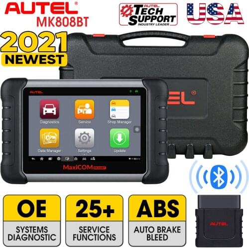 Autel MK808BT Car Diagnostic Tool All System Diagnosis SAS/DPF/ABS ODB2 scanner TPMS Tool TPMS Programming Tool MK808 BT