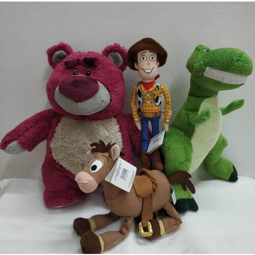 Free Shipping woody Lotso Strawberry Bear Bullseye Alien Rex Dinosaur Stuffed Soft Toys Children Brinquedos