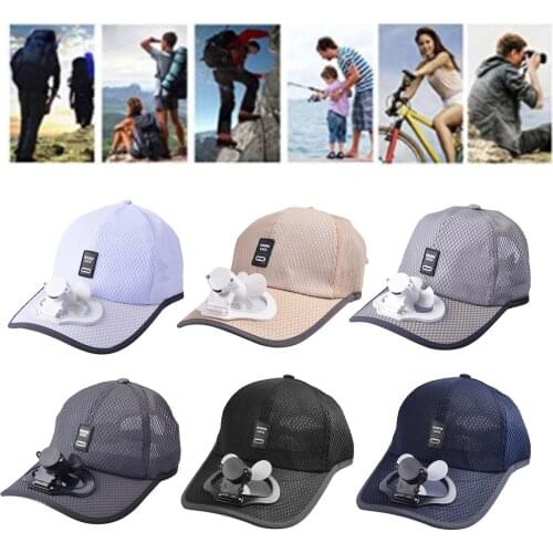 Unisex USB Charging Cooling Fan Baseball Women Men Summer Golf Hat Outdoor
