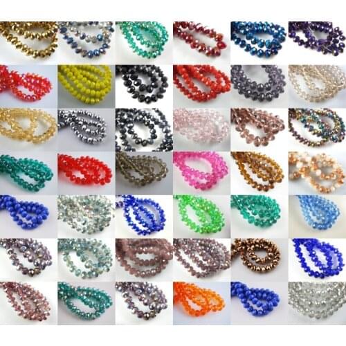 Pretty 500Pcs Crystal Glass Faceted Rondelle Beads 4mm Spacer Jewelry Findings DIY Crafts Jewelry Making