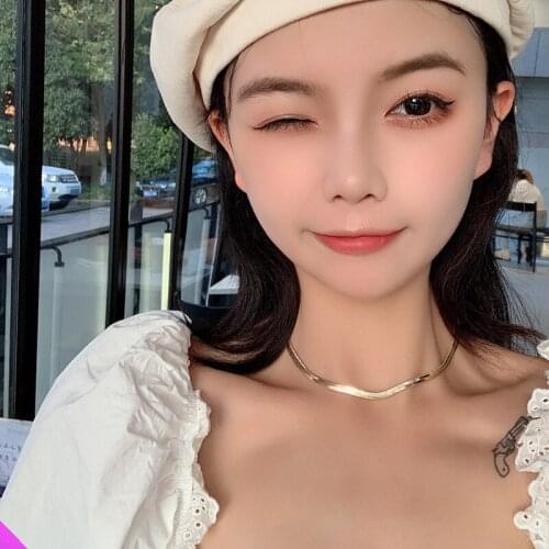 Snake bone chain chain necklace ladies men fashion romantic popular style clavicle necklace 2 colors new 2021