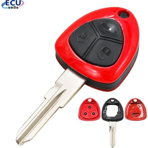 Remote Key Case Shell Fob 3 Butotn for Ferrari 458 612 599 3 BTN Uncut GT15R blade with Logo
