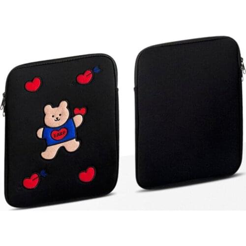 New tablet case pouch 11in Portable storage liner bag Ipad pouch korean cute Little bear tablet cases