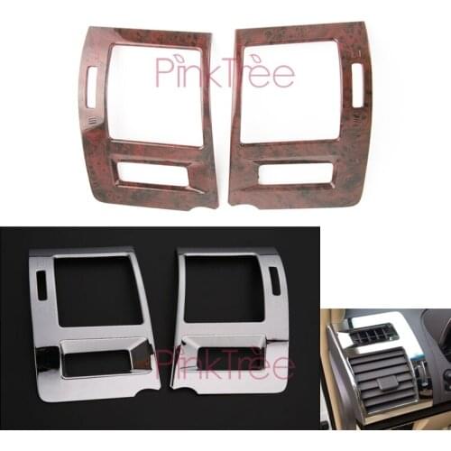 2010-2018 Air Vent Cover For Toyota Land Cruiser Prado 150 Interior Chrome / Wooden Color Styling Accessories