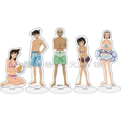 Detective Conan Kudou Shinichi Furuya Rei Acrylic Anime Figure Stand Display Model Plate Table Decorate Cosplay Beach Series Toy