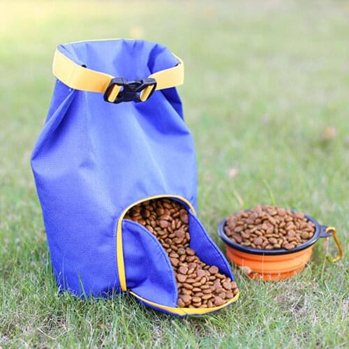 Pet Dog Food Travel Bag Foldable BPA Free Dog Food Storage Container Puppy Snack Bag Pet Supplies Treat Bag Dropshipping