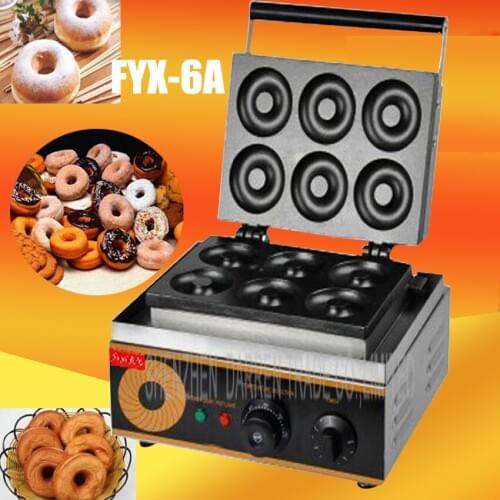 1PC Electric 220V/110V 6 hole ROUND CAKE GRILL sweet donut maker electric for cake baker waffle maker