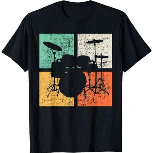 Drummer T-Shirt Drumline T Shirt Drumset Tee Gift Vintage Homme 2019 New Print T Shirt Mens Short Sleeve Hot Band T Shirts