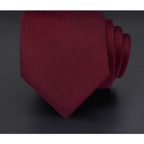 High Quality 2021 New Designers Brands Fashion Business 7cm Slim Ties for Men Silk Red Necktie Work Wedding with Gift Box