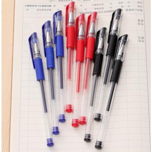12pcs/set Gel Pe Novelty Office Stationery Gel Pen Carbon Test Sign Pens Black Ink Writing Student Gel Pens Student Supplies
