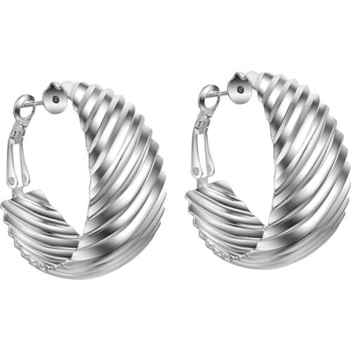 Corrugated fashion high quality Silver Earrings for women fashion jewelry earrings /DMZBMRXQ MKKIOXRN
