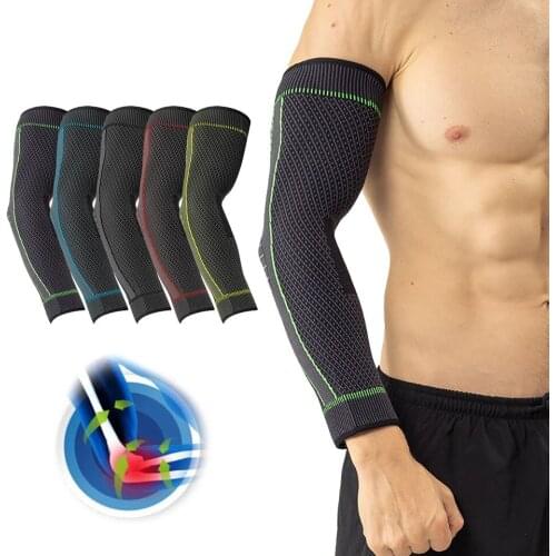 1PCS Elbow Support Compression Sleeve Gym Sport Elbow Protective Pad Absorb Sweat Breathable Sports Protection Arm Support