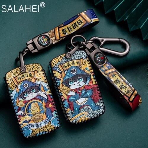 Best Leather Car Key Case For Land Rover A9 Range Rover Sport Evoque Freelander 2 Jaguar XE XJ XJL XF C-X16 V12 Guitar F X Typ