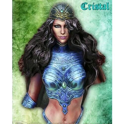 New Unassembled 1/12 princess of blue woman soldier bust with base Resin Kit DIY Toys Unpainted resin model