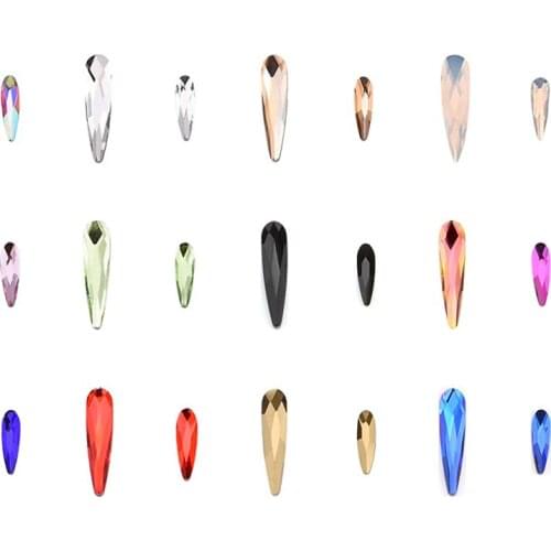 1440pcs/Bag Wholesale Drop Nail Rhinestones Shinny 3D Non Hotfix Flat- Back Nail Art Decoration Charms Jewelry For Manicure