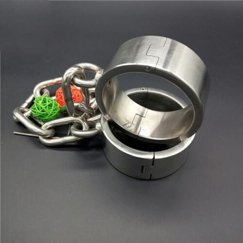 Sex BDSM bondage slave metal Heavy Duty legcuffs fetish sex toys for couples women slave 304 stainless steel leg cuffs