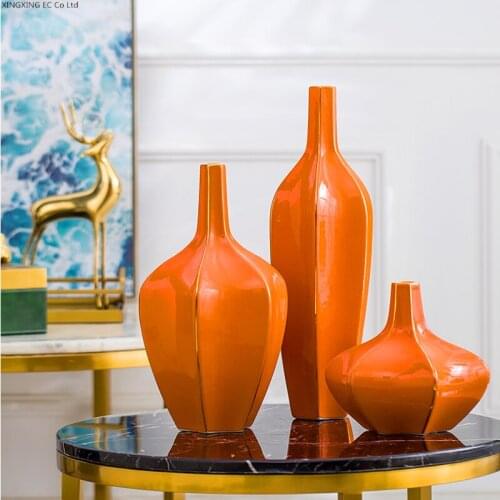 Modern Minimalist Vase Decoration Living Room Flower Arrangement Accessories Nordic Home Ceramic Decoration Furnishings