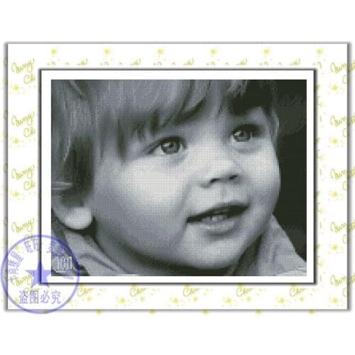 Top Quality beautiful nostalgic counted cross stitch kit cute lovely boy baby kid child