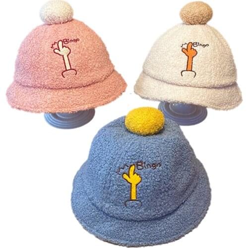 Boys And Girls Baby Winter Cap Children Winter Cap Autumn Winter Fisherman Cap Children Warm Brim Basin Cap