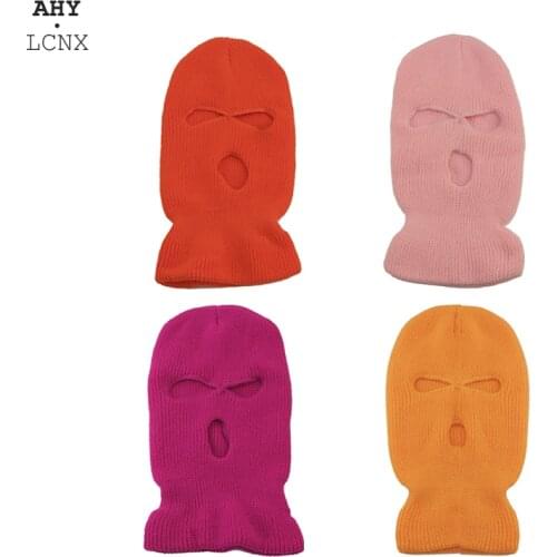 Men Women Winter knitting Hat Full Motorcycle Face Mask Stretch Ski Balaclava Hats Warm Snow Windproof Outdoor Sports Bicycle