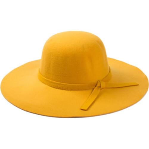 Winter womens FEDORA fashion flat wide brim felt Jazz Fedora mens red Gothic dome Vintage Wedding Hat