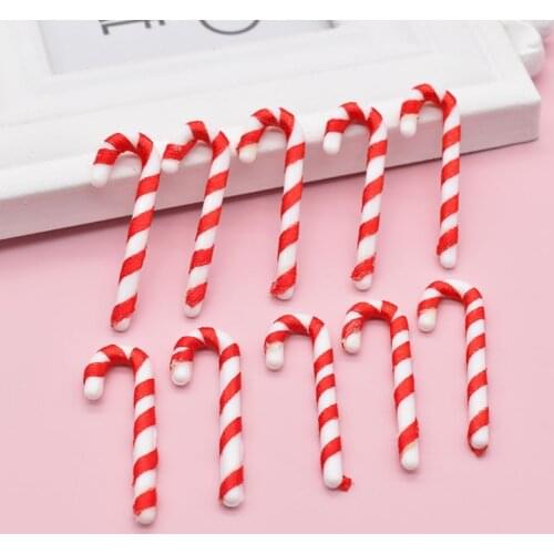 24PCS Cute Candy Cane Xmas Tree Pendants Merry Christmas Decorations for Home 2021 Navidad Gift Hanging Ornaments New Year 2022